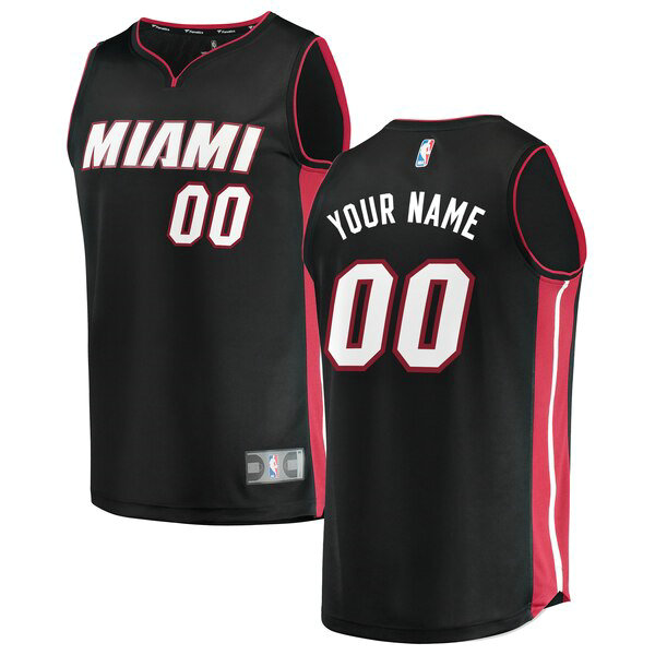 Maillot nba Miami Heat Icon Edition Homme Custom 0 Noir
